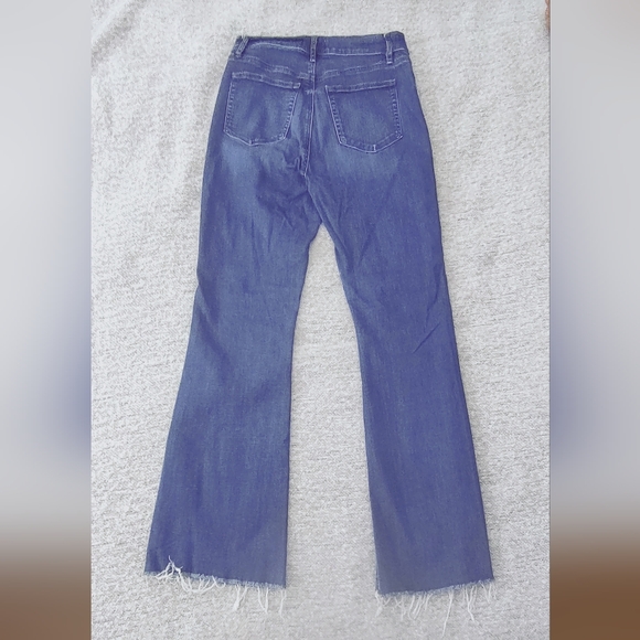 Loft High Rise Slim Flare Jean Size 28  6 Women Blue - Picture 4 of 4